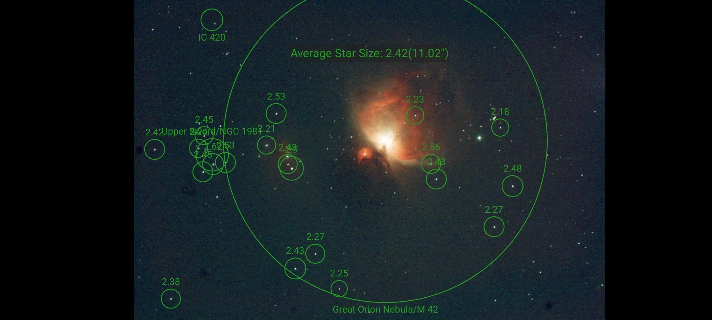 500mm telephoto capture of the Orion Nebula