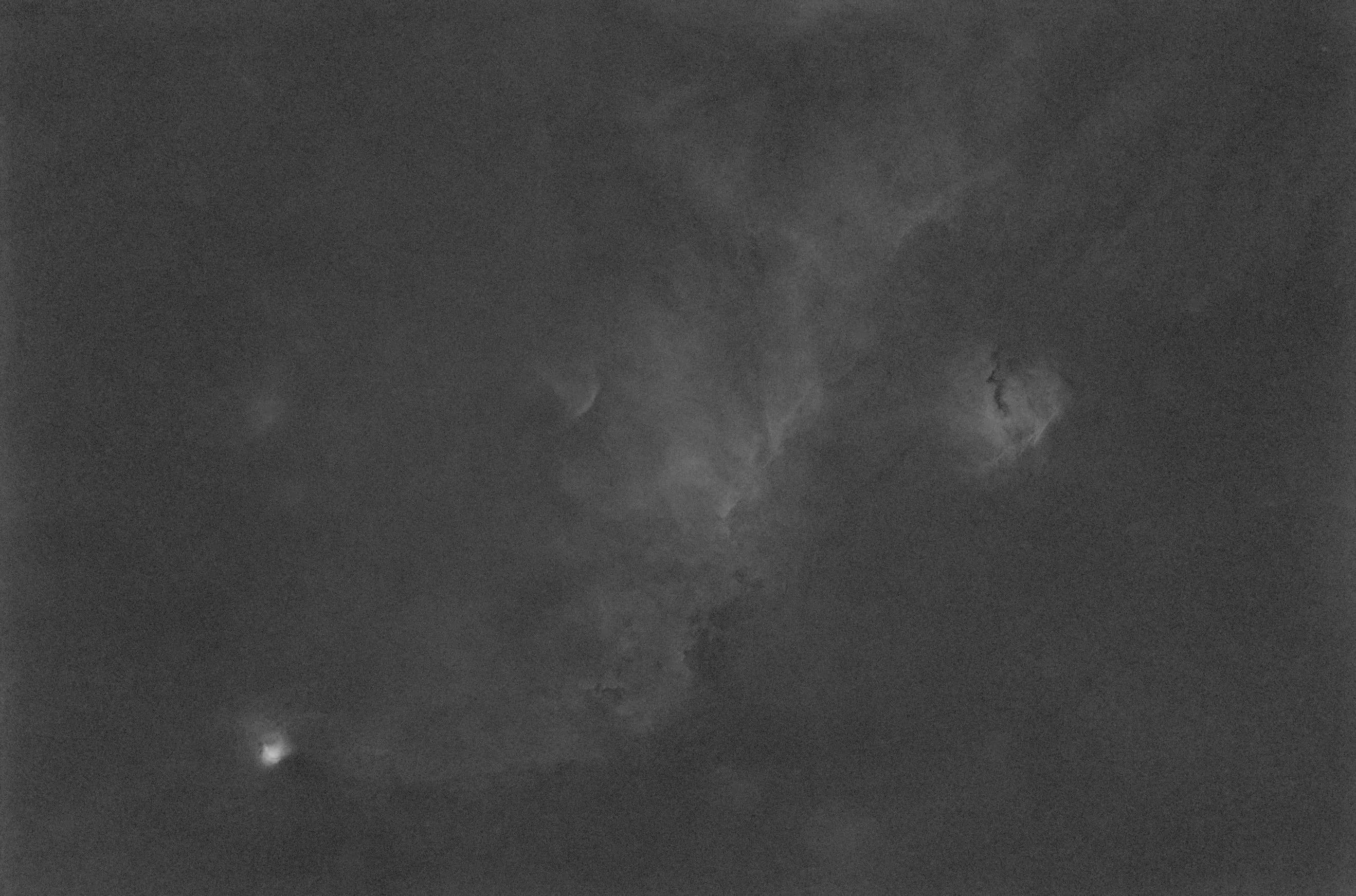 blue channel OIII structures buried in sensor noise