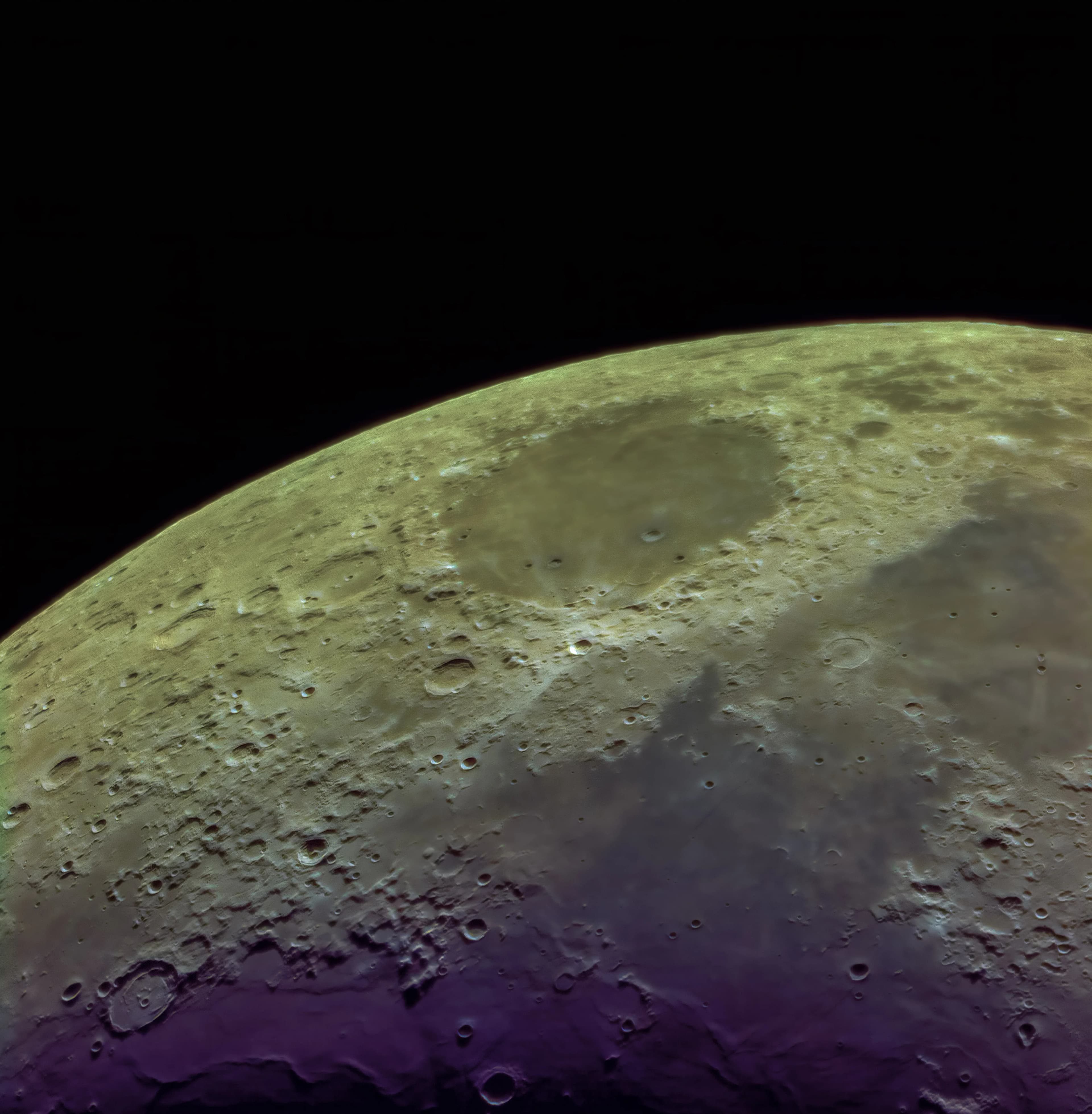 High-resolution mineral moon capture highlighting the varied titanium and iron deposits across the lunar maria.