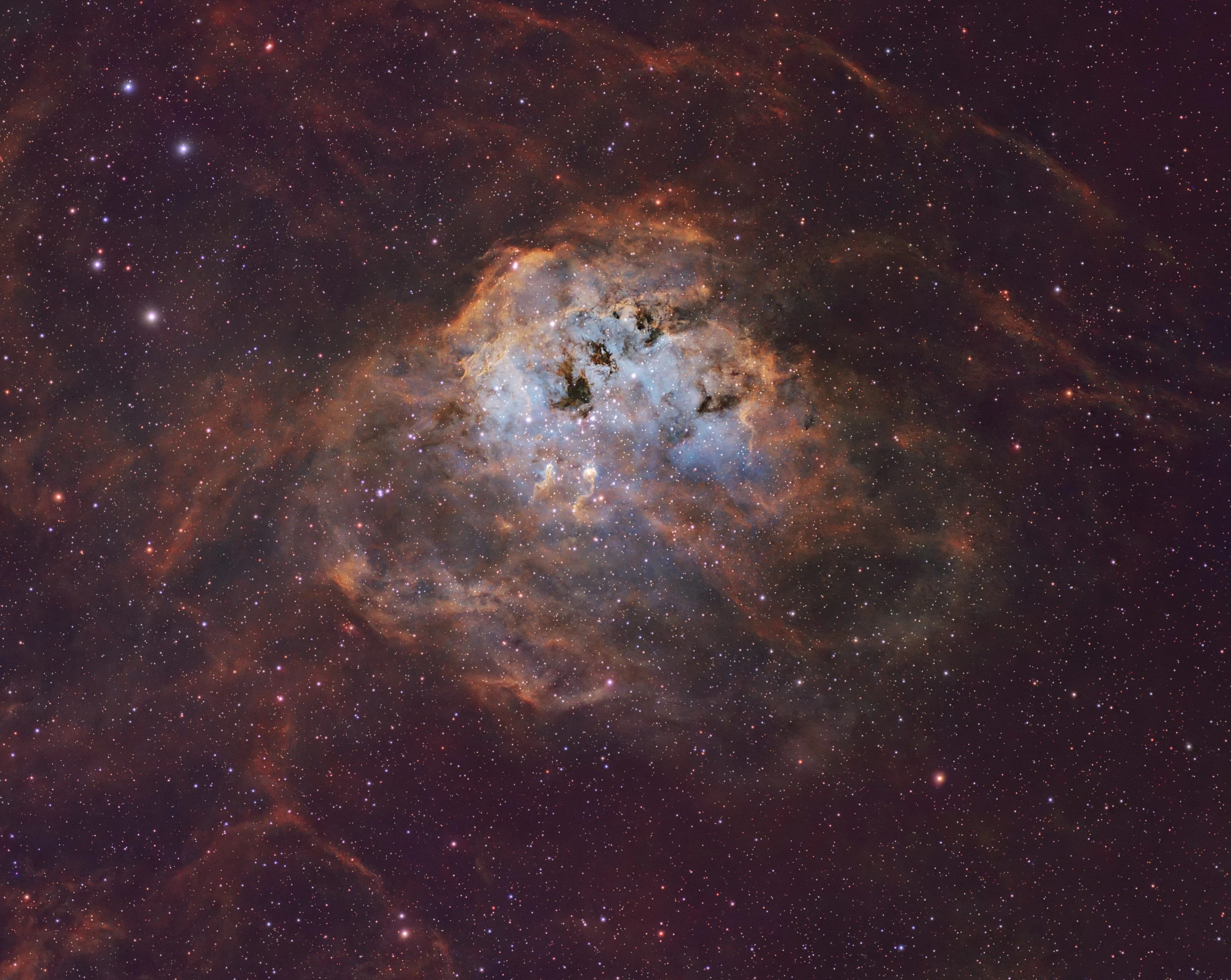 Tadpoles Nebula with stars