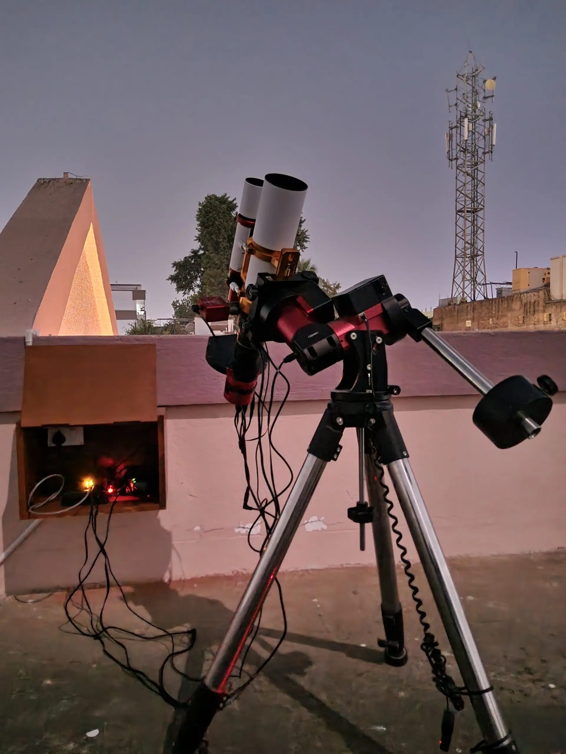 Portable rooftop setup with CEM40 and WO 71GT APO